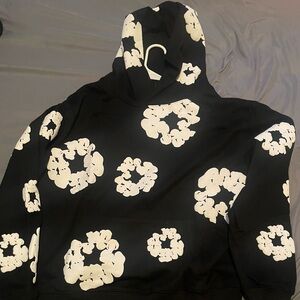 Black and white denim tears hoodie